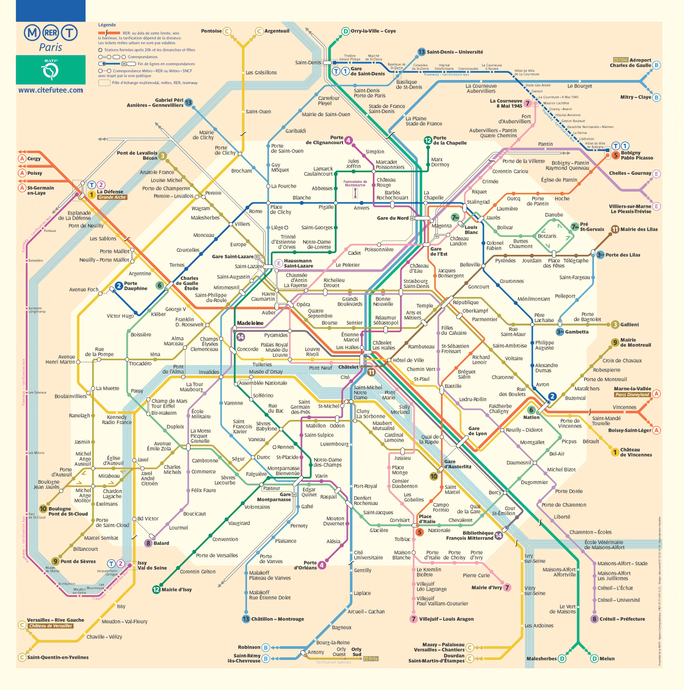 Le 5 Zone Tariffarie Di Parigi Mappa Metro E Rer