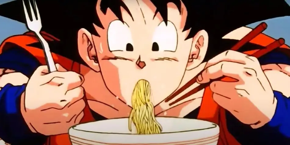 noodles di Goku in Dragon Ball